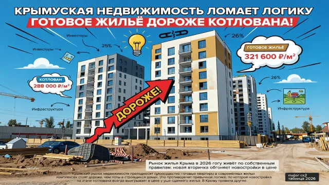 Крымская недвижимость ломает логику. Готовое жильё дороже котлована!